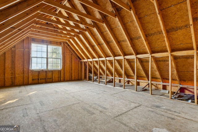 view of attic
