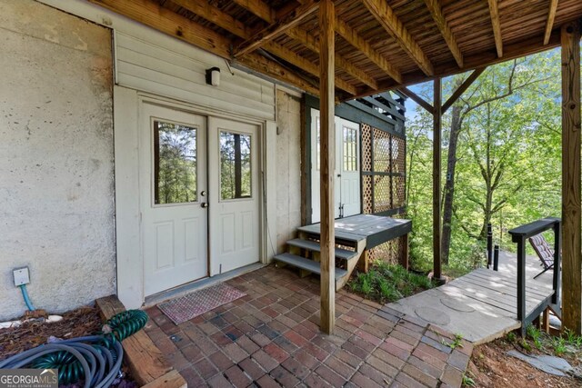115 Rabbit Run, Dawsonville, GA 30534 - doorway to property with french doors