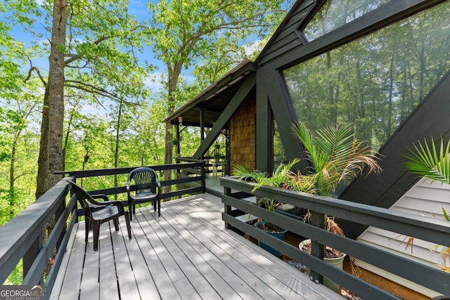 115 Rabbit Run, Dawsonville, GA 30534 - view of wooden terrace