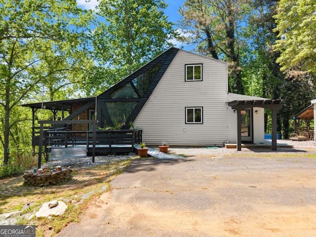 115 Rabbit Run, Dawsonville, GA 30534 - exterior space with a wooden deck