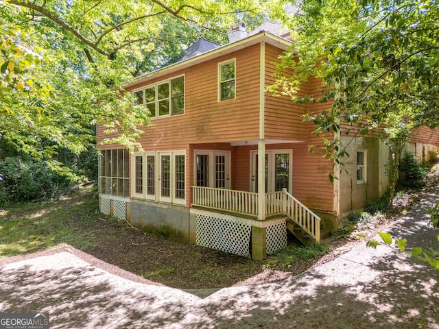 209 W Robert Toombs Ave, Washington, GA 30673 - back of house with a chimney