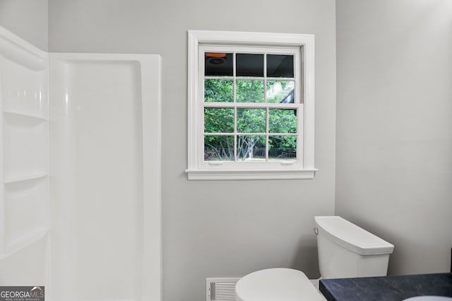 115 Linda Way, Fayetteville, GA 30215 - full bath with toilet, walk in shower, visible vents, and vanity
