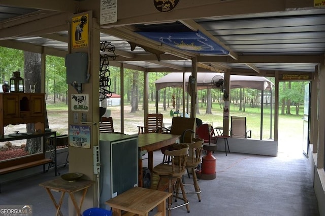 view of sunroom