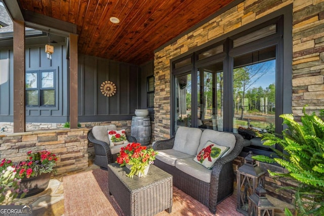 281 Abbott Dr, Canton, GA 30114 - view of patio / terrace featuring outdoor lounge area