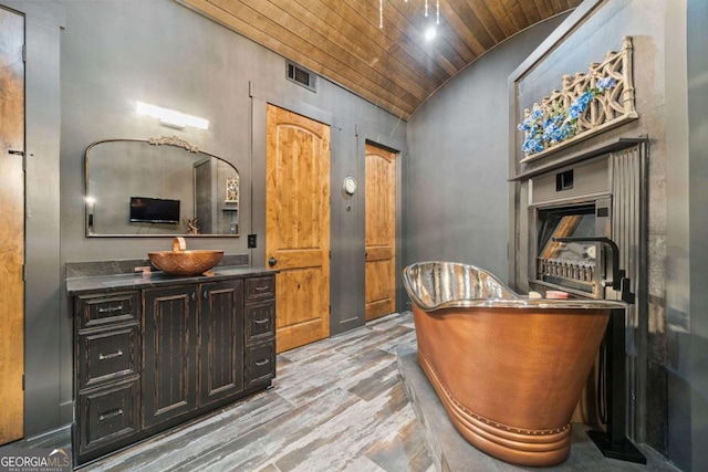 281 Abbott Dr, Canton, GA 30114 - office space featuring wooden ceiling, vaulted ceiling, and wood finished floors