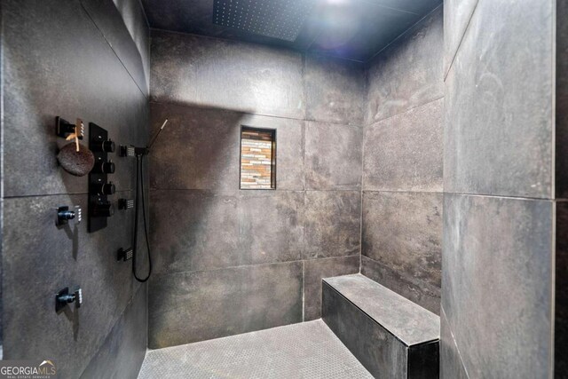 281 Abbott Dr, Canton, GA 30114 - bathroom featuring tiled shower
