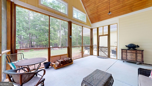view of sunroom