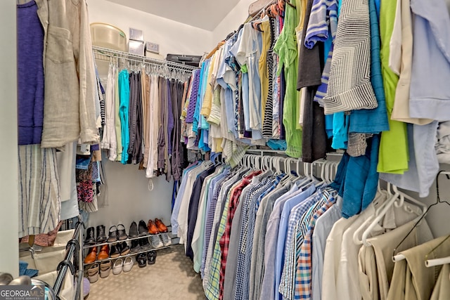 view of walk in closet