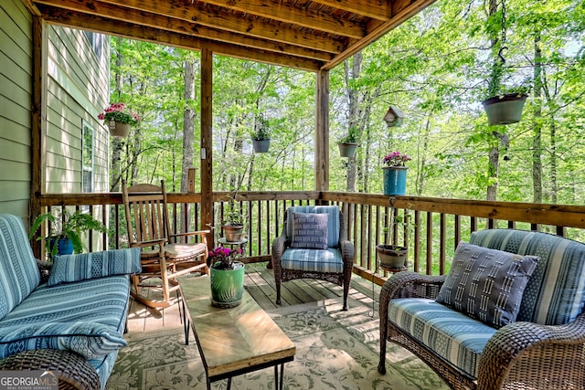 view of sunroom / solarium