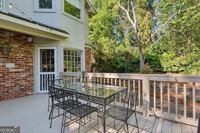 4584 E Conway Dr, Atlanta, GA 30327 - wooden deck with outdoor dining space