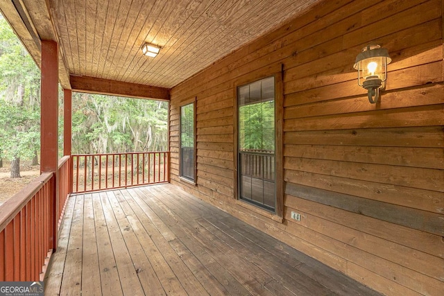 view of wooden terrace