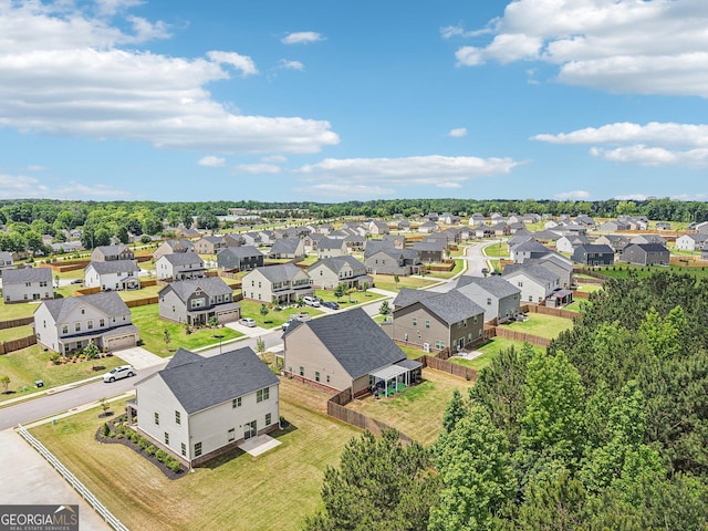 aerial perspective of suburban area