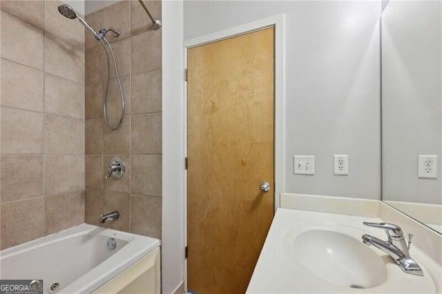 1294 Fernwood Cir NE, Brookhaven, GA 30319 - bathroom featuring vanity and washtub / shower combination