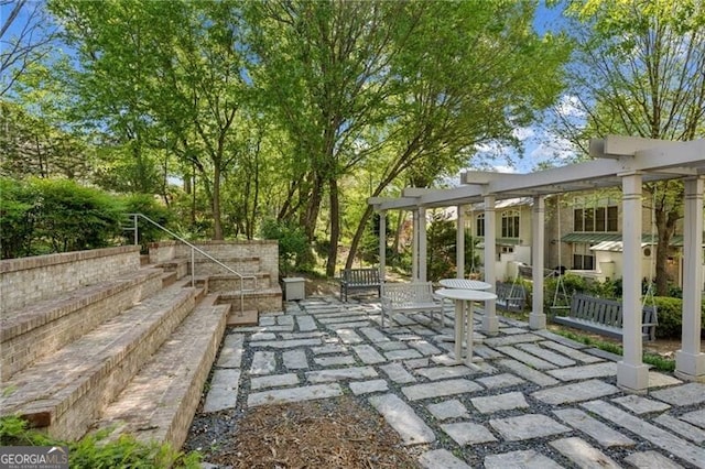 1294 Fernwood Cir NE, Brookhaven, GA 30319 - view of patio with a pergola