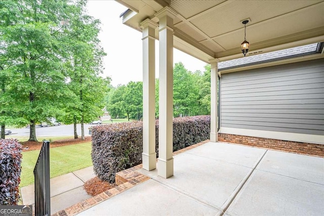 view of patio / terrace featuring covered porch