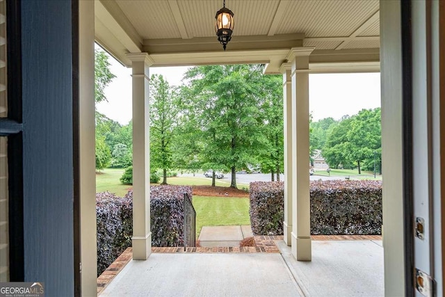 view of patio / terrace featuring a porch