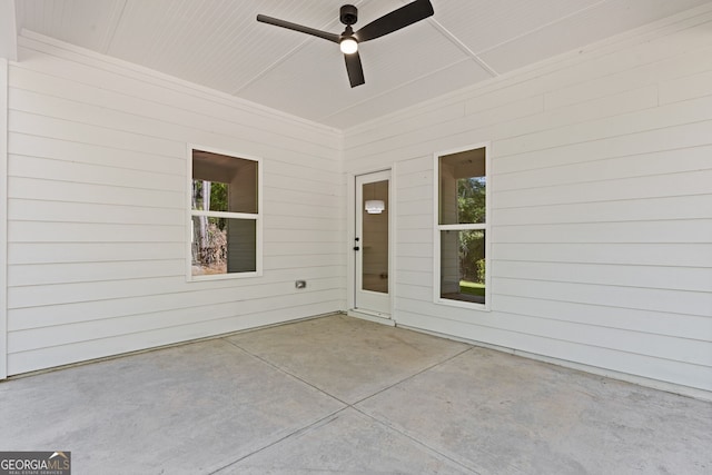 1488 Campbell Rd, Covington, GA 30014 - doorway to property featuring ceiling fan and a patio area