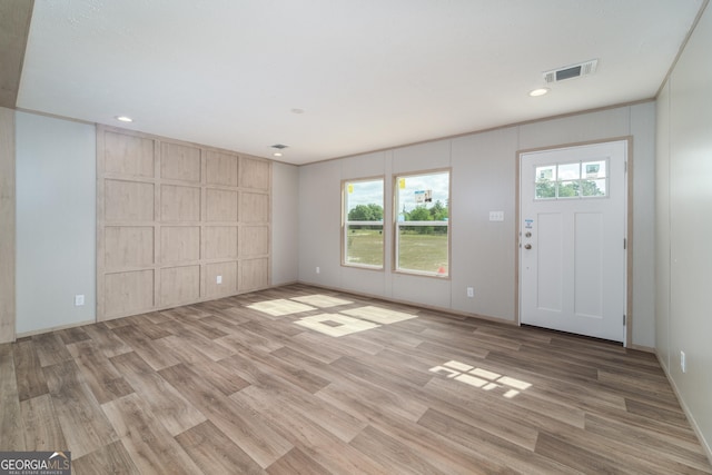92 Wood Duck Ln, Folkston, GA 31537 - unfurnished living room featuring recessed lighting, visible vents, and light wood finished floors