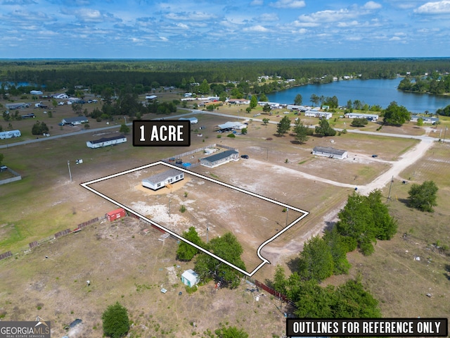 92 Wood Duck Ln, Folkston, GA 31537 - bird's eye view with a water view and a view of trees