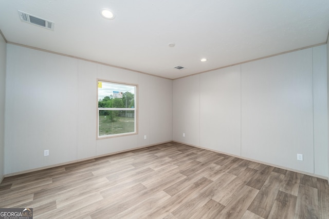 92 Wood Duck Ln, Folkston, GA 31537 - spare room with recessed lighting, light wood-type flooring, and visible vents