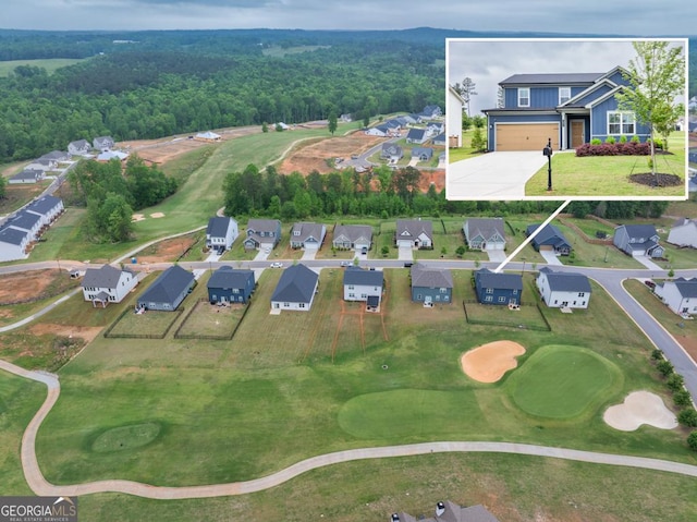 181 Sweet Briar Way, Homer, GA 30547 - aerial perspective of suburban area with a local golf course