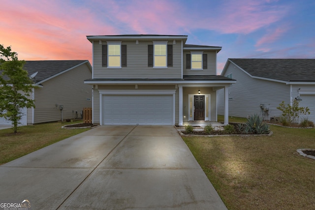 234 Lakepointe Dr, Savannah, GA 31407 - traditional-style house with an attached garage, driveway, and a front yard