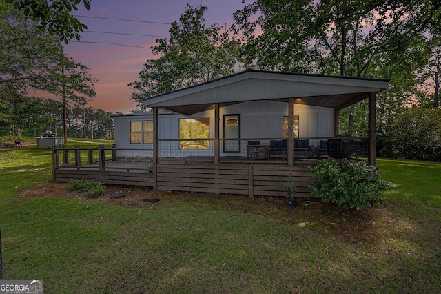 370 David Williams, Sparta, GA 31087 - rear view of property with a yard and covered porch