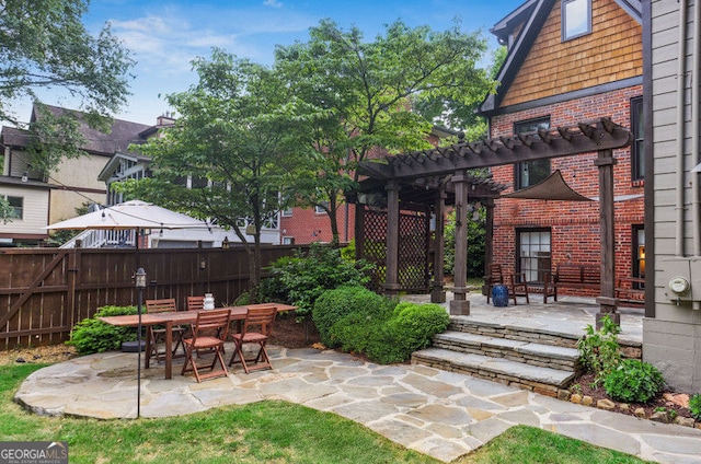 26 Clarendon Ave, Avondale Estates, GA 30002 - view of yard with fence, a patio, and a pergola