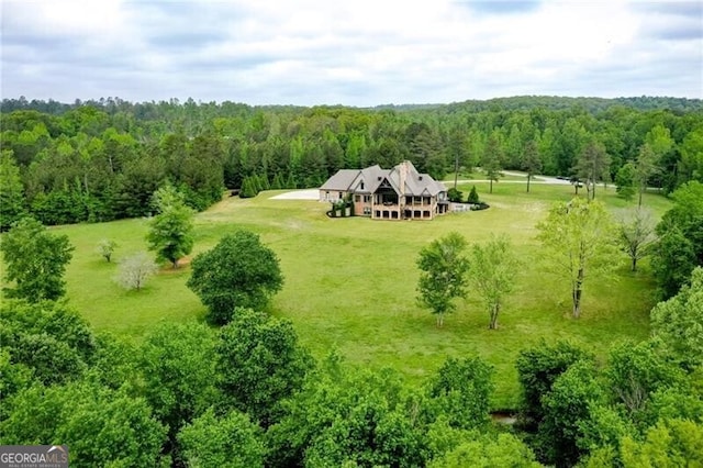 1101 N Flat Rock Rd, Douglasville, GA 30134 - bird's eye view featuring a wooded view