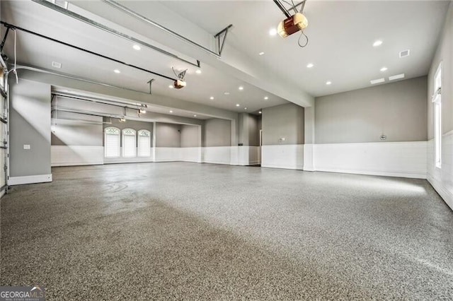 1101 N Flat Rock Rd, Douglasville, GA 30134 - garage with wainscoting and recessed lighting
