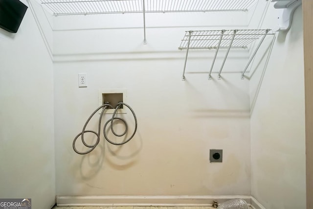 1008 Walnut Creek Dr, Woodstock, GA 30188 - washroom with hookup for an electric dryer, baseboards, laundry area, and hookup for a washing machine