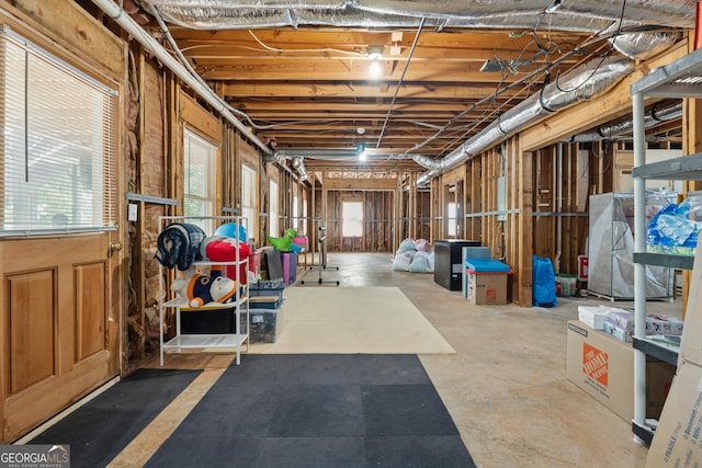 miscellaneous room with concrete floors