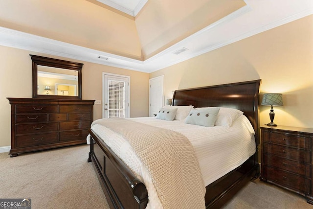 4572 Mulberry Fields Ln, Auburn, GA 30011 - bedroom with crown molding, carpet, and visible vents