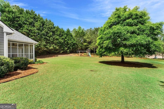 4572 Mulberry Fields Ln, Auburn, GA 30011 - view of yard featuring a sunroom