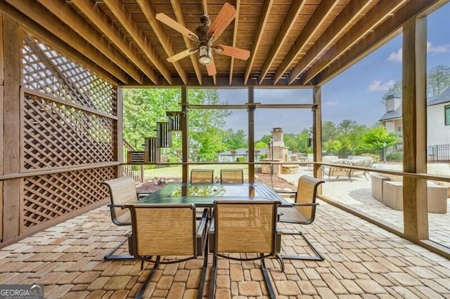 view of sunroom