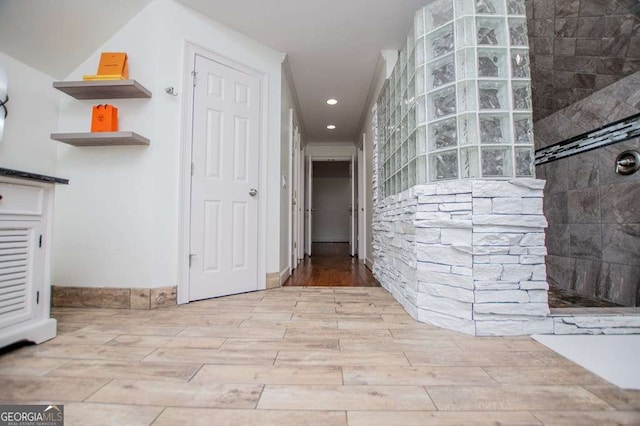 213 Shady Valley Dr, Carrollton, GA 30116 - hallway with light wood finished floors and recessed lighting