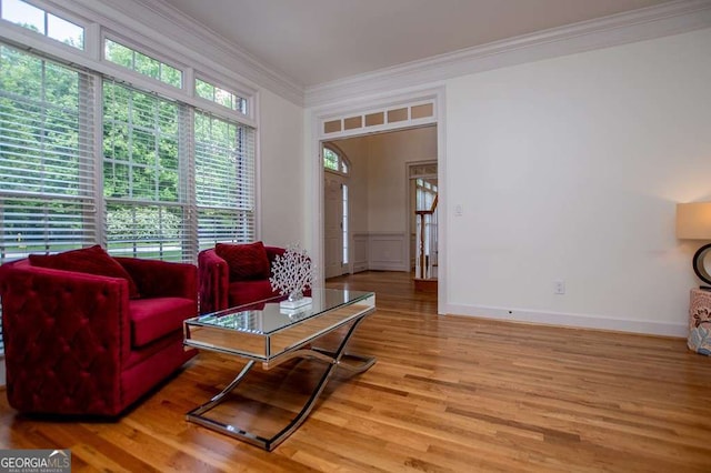 213 Shady Valley Dr, Carrollton, GA 30116 - living room with ornamental molding and light wood-type flooring