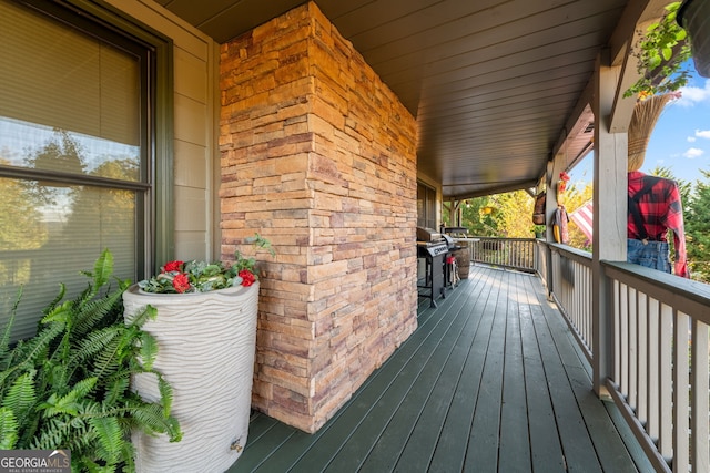 709 Laurel Creek Trl, Blue Ridge, GA 30513 - deck with a grill