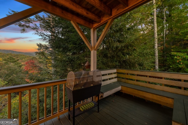 709 Laurel Creek Trl, Blue Ridge, GA 30513 - view of wooden terrace