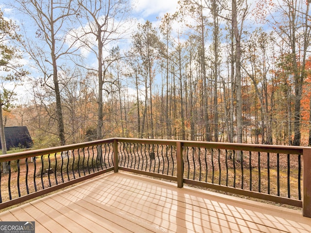 view of wooden deck