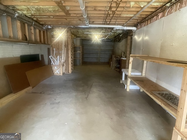 view of basement