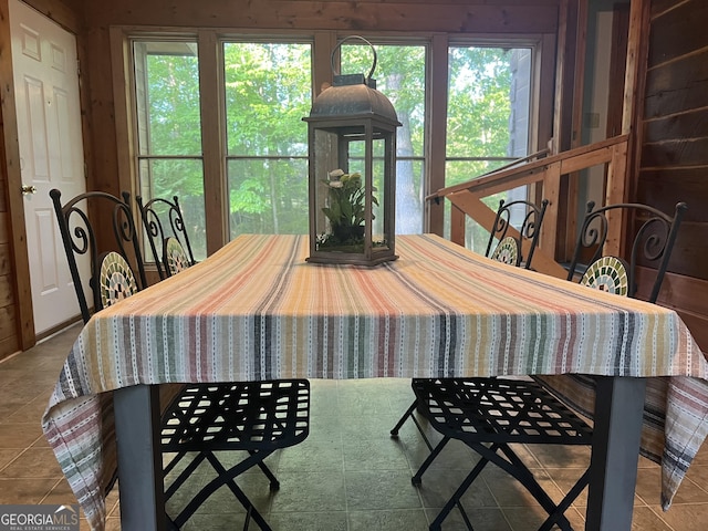 view of tiled dining space