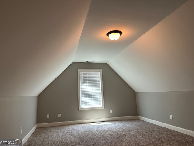 20 Wagon Trl, Mansfield, GA 30055 - additional living space with baseboards, carpet, vaulted ceiling, and visible vents