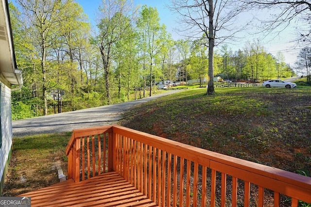116 Chivalry Ln, Ball Ground, GA 30107 - view of wooden deck