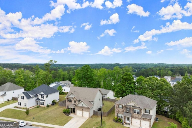 188 Lookout Way, Dallas, GA 30132 - aerial view featuring a wooded view and a residential view