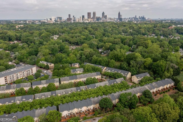 aerial view with a view of city