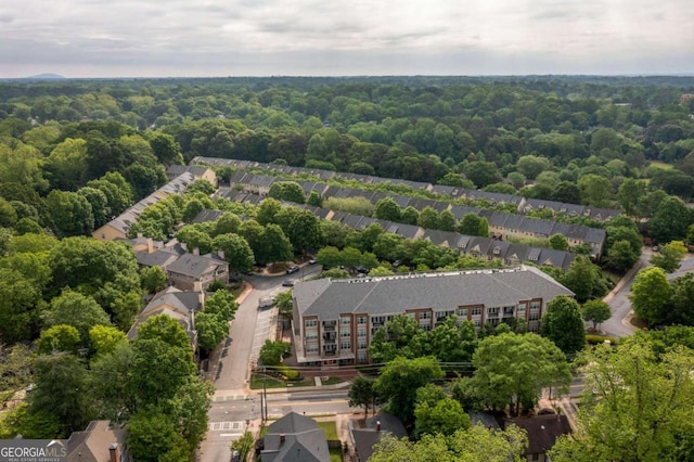 bird's eye view with a forest view