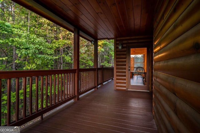 433 Spruce Cir, Mineral Bluff, GA 30559 - view of wooden terrace