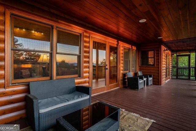433 Spruce Cir, Mineral Bluff, GA 30559 - deck with french doors