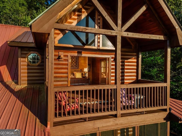 433 Spruce Cir, Mineral Bluff, GA 30559 - view of wooden terrace